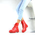 Elegante Punk-Gothic Damenstiefel – Klassische Plateau-Biker-Boots mit Blockabsatz